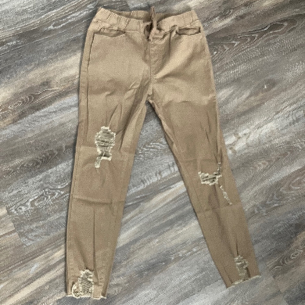 Twill skinny pant